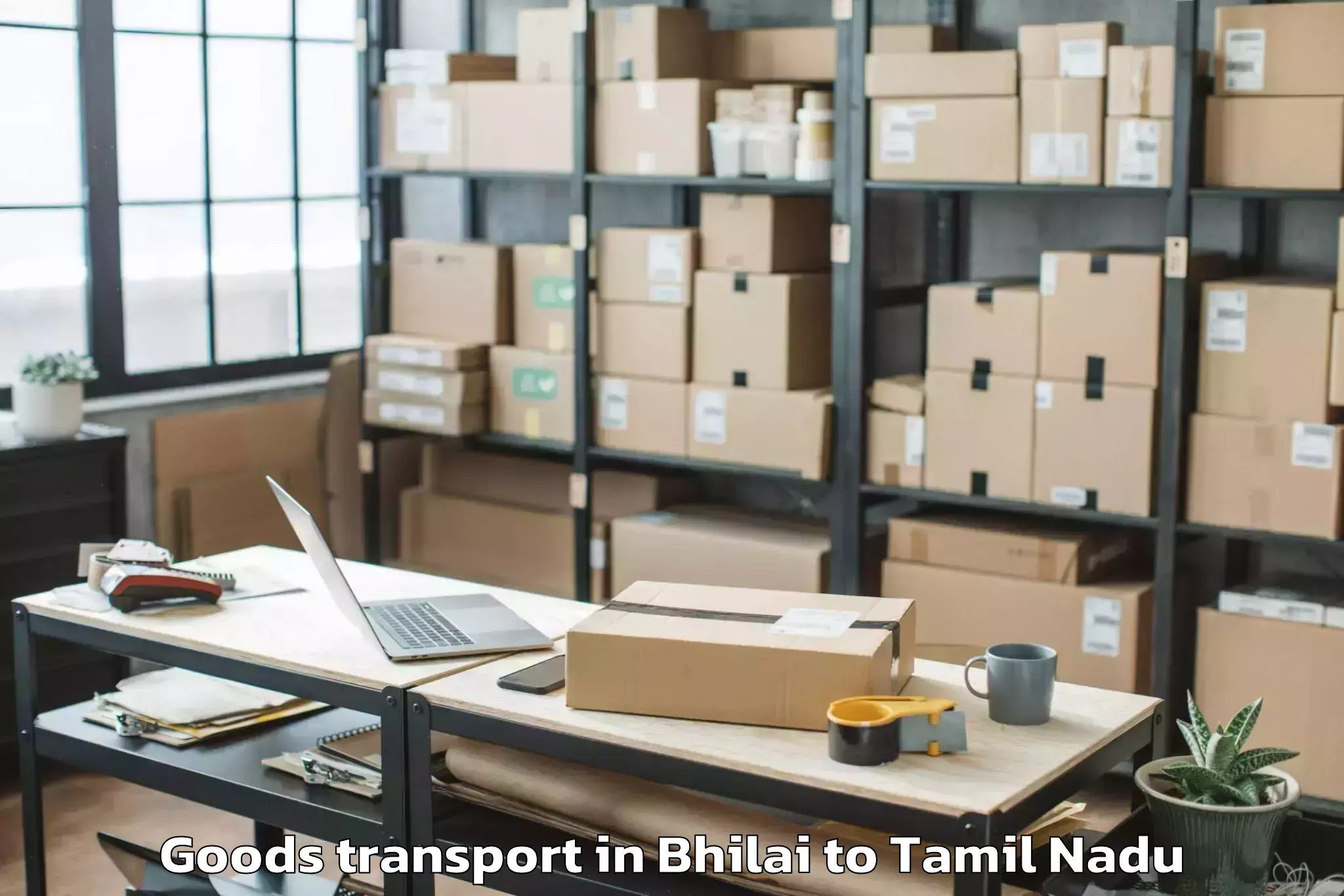 Trusted Bhilai to Tiruvadanai Goods Transport